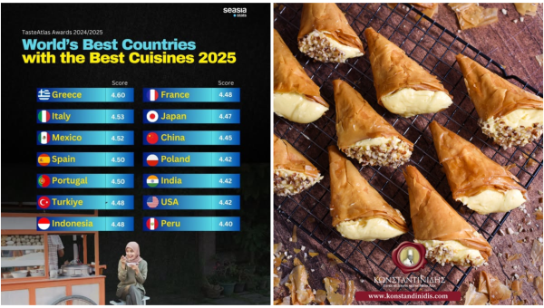 Η ελληνική κουζίνα στην κορυφή του κόσμου, στα βραβεία του Taste Atlas 